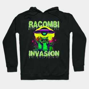 Racombi Invasion Zombie Raccoon Alien Invasion Ufo Hoodie